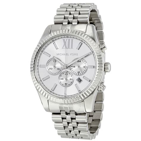 silver michael kors watches on sale|silver michael kors watch men.